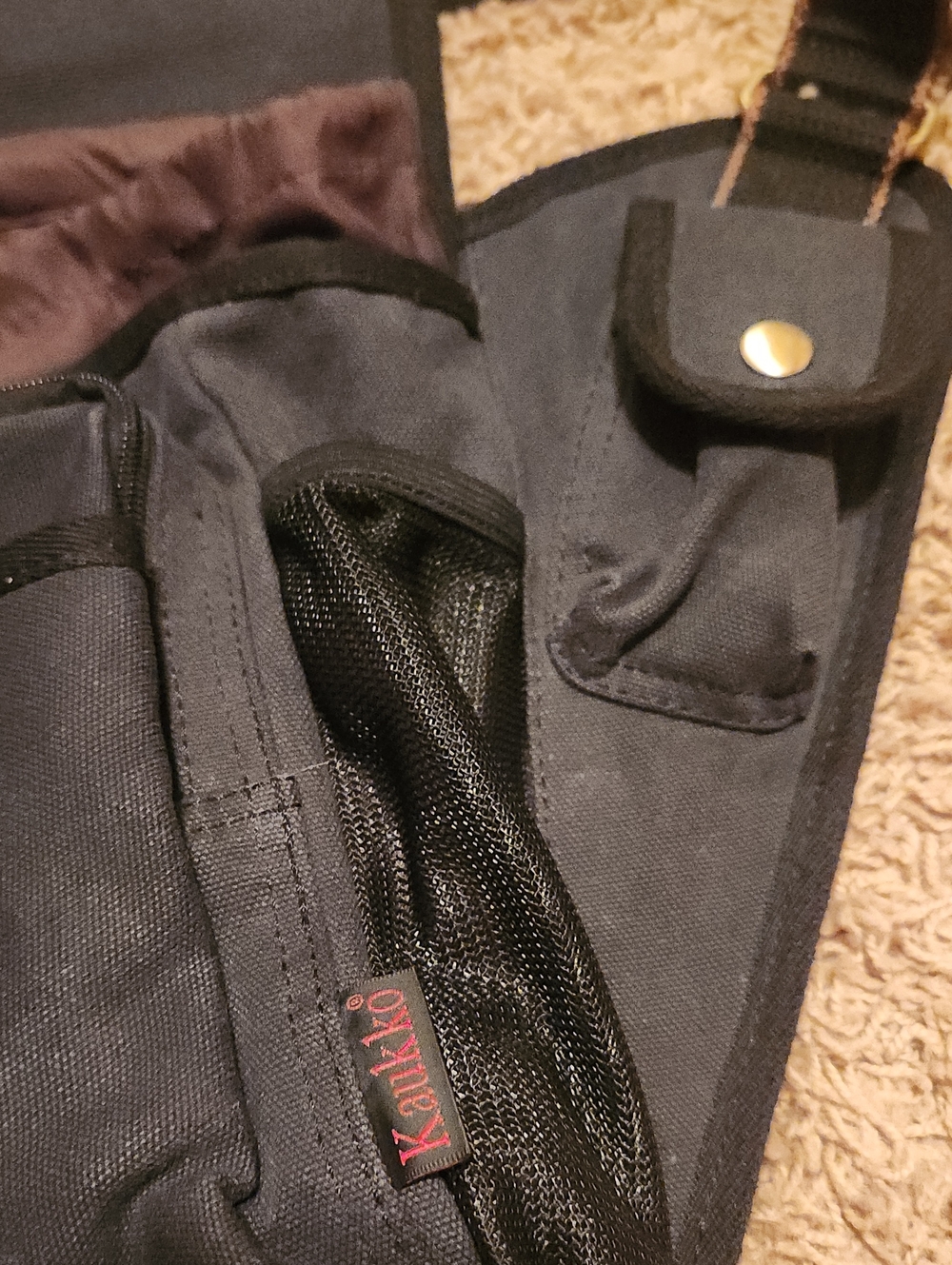 Kaukko Black and Brown Messenger Heavier Canvas Bag - Picture 8 of 13